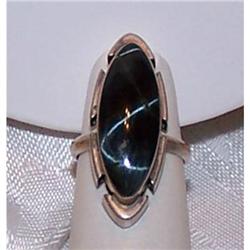 Vintage Sterling Silver & Onyx Ring - Mexico  #2028955