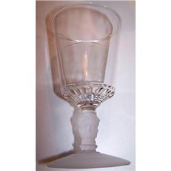 Frosted 3 Face Glass Water Goblet Duncan/Wright#2028956