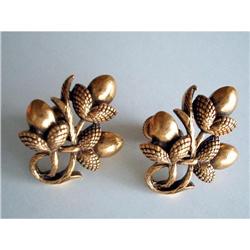 Early Coro Art Deco Acorn Earrings #2029070