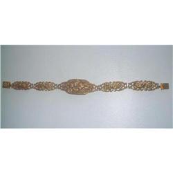 Victorian Gilted Etruscan Revival Link Bracelet#2029086