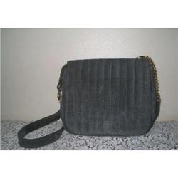 Adrienne Vittadini Gray Suede Shoulder Bag  #2029106