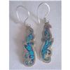 Image 1 : Silver 925 & Turquoise Inlay Dangle Chandelier #2029129