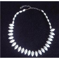 White Milk Glass Juliana Necklace / Choker  16"#2029145