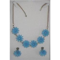 Early Plastic & Rhinestone Necklace & Earrings #2029178