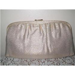 Metallic Gold Lame, Lurex Gold Evening Handbag #2029334