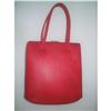 Image 1 : Red Leather Kelly Handbag by Henry Morgan & Co.#2029335