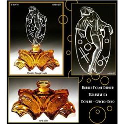 Amber color Glass Moulin Rouge Dancer Perfume B#2029431