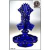 Image 1 : CZECH VINTAGE COBALT BLUE GLASS "BOW" PERFUME#2029504