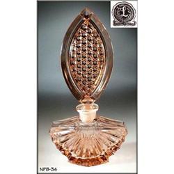 CZECH VINTAGE PINK GLASS PERFUME BOTTLE #34 #2029508