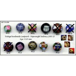 7 ANTIQUE PAPERWEIGHT BUTTONS c1900 ABT13-23B #2029513