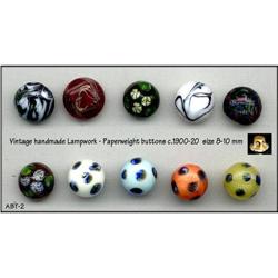 10 ANTIQUE PAPERWEIGHT BUTTONS c.1900 ABT-2 #2029515
