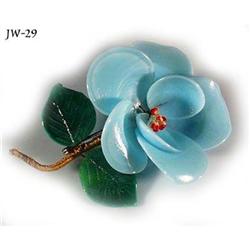 CZECH c.1920's VENETIAN GLASS FLORAL BROOCH #29#2029522