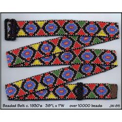 STUNNING DECO 20's VINTAGE BEADED BELT JW85  #2029523