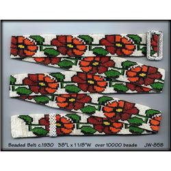 STUNNING DECO 20's VINTAGE BEADED BELT JW85B  #2029525