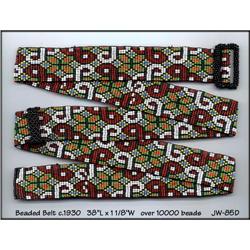 STUNNING DECO 20's VINTAGE BEADED BELT JW85D #2029527