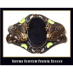 SCARCE VINTAGE EGYPTIAN REVIVAL SPHINX BROOCH#2029533