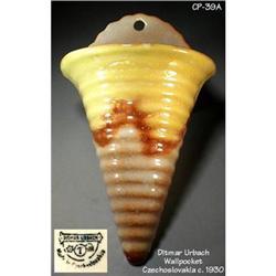 CZECH DITMAR URBACH ART DECO WALL POCKET /#2029546