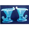 Image 1 : BLUE OPALINE GLASS FENTON COMPOTE GL19 #2029561