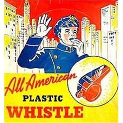 POLICE WHISTLE STORE TOY DISPLAY ~ old vintage #2030663