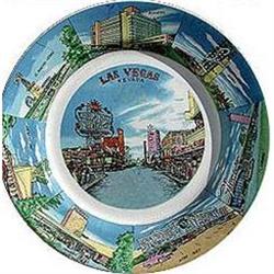 LAS VEGAS SOUVENIR PLATE * OLD VINTAGE 1950S #2030676