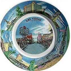 LAS VEGAS SOUVENIR PLATE * OLD VINTAGE 1950S #2030676