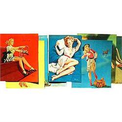 10 VINTAGE PINUP PRINT LITHOS * OLD LITHOGRAPH #2030725