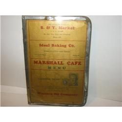 old vintage MARSHALL CAFE DINER MENU  #2030775