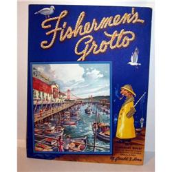 old vintage 1940s FISHERMAN'S GROTTO MENU #2030776