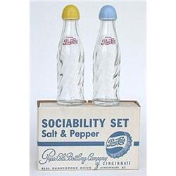 PEPSI COLA SALT PEPPER SHAKERS in box 1950s #2030785