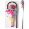 Image 1 : CELLULOID JAPAN DOLL ~ CARNIVAL GIRL TOY CANE #2030803