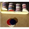 Image 1 : old vintage CELLULOID POKER CHIPS in box #2030838