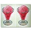 Image 1 : STRAWBERRY ICE CREAM SIGN POSTER ~ VINTAGE #2030891