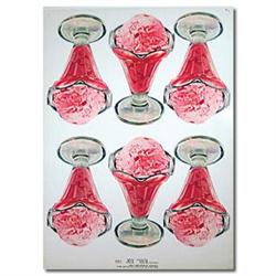 1953 STRAWBERRY ICE CREAM STORE SIGN POSTER ~ #2030898