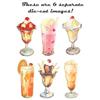 Image 1 : 6 vintage Die Cut Ice Cream Image Signs  #2030909