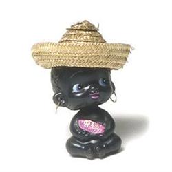 Black Americana Baby boy Nodder toy ~ old #2030929