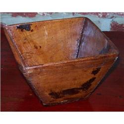 old vintage WOODEN RICE DOU scoop bowl #2030934