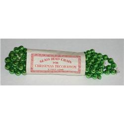 old vintage XMAS GLASS BEAD Garland chain ~ #2030937