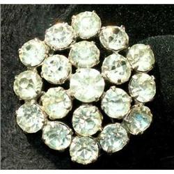 Vintage Sterling Silver Rhinestone Pin Brooch; #2030964