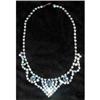 Image 1 : Vintage Sparkling Blue Rhinestone Necklace #2030965