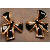 Image 1 : KJL Earrings ENAMEL Bows AVON Kenneth J Lane #2031097