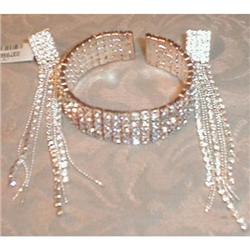 CACHE Boutique RHINESTONE Bracelet & EARRINGS #2031119