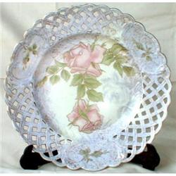 GERMAN Rack PLATE ROSES & Open Work ANTIQUE #2031235