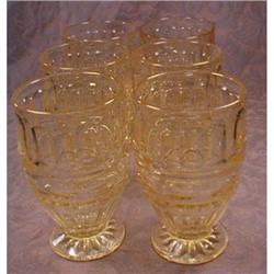 Fostoria HERMITAGE Topaz Iced TEA Glasses -6- #2031257