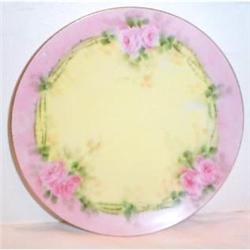 Hand Painted Bavarian Rose Plate #2031315