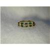 Image 1 : Estate 14K YG Diamond Emerald Stacking Ring #2031405