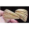 Image 1 : Retro gold twist cuff bracelet #2031448