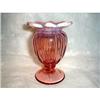 Image 1 : WESTMORELAND PINK LOTUS OPALESCENT VASE - #2031538