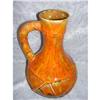 Image 1 : Groovy Retro Orange Drip Pottery Jug/Vase #2031548