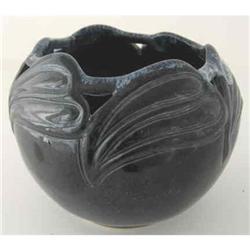 Van Briggle black round vase c1985 #2031602