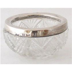 Salt Cellar Crystal w/ith sterling rim. 1903 #2031604